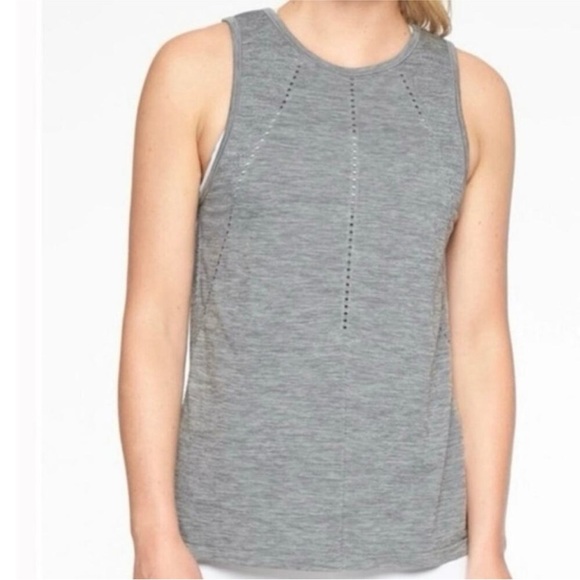 Athleta Grey Open Back Sleeveless Active Tank Top - Medium - Picture 3 of 14